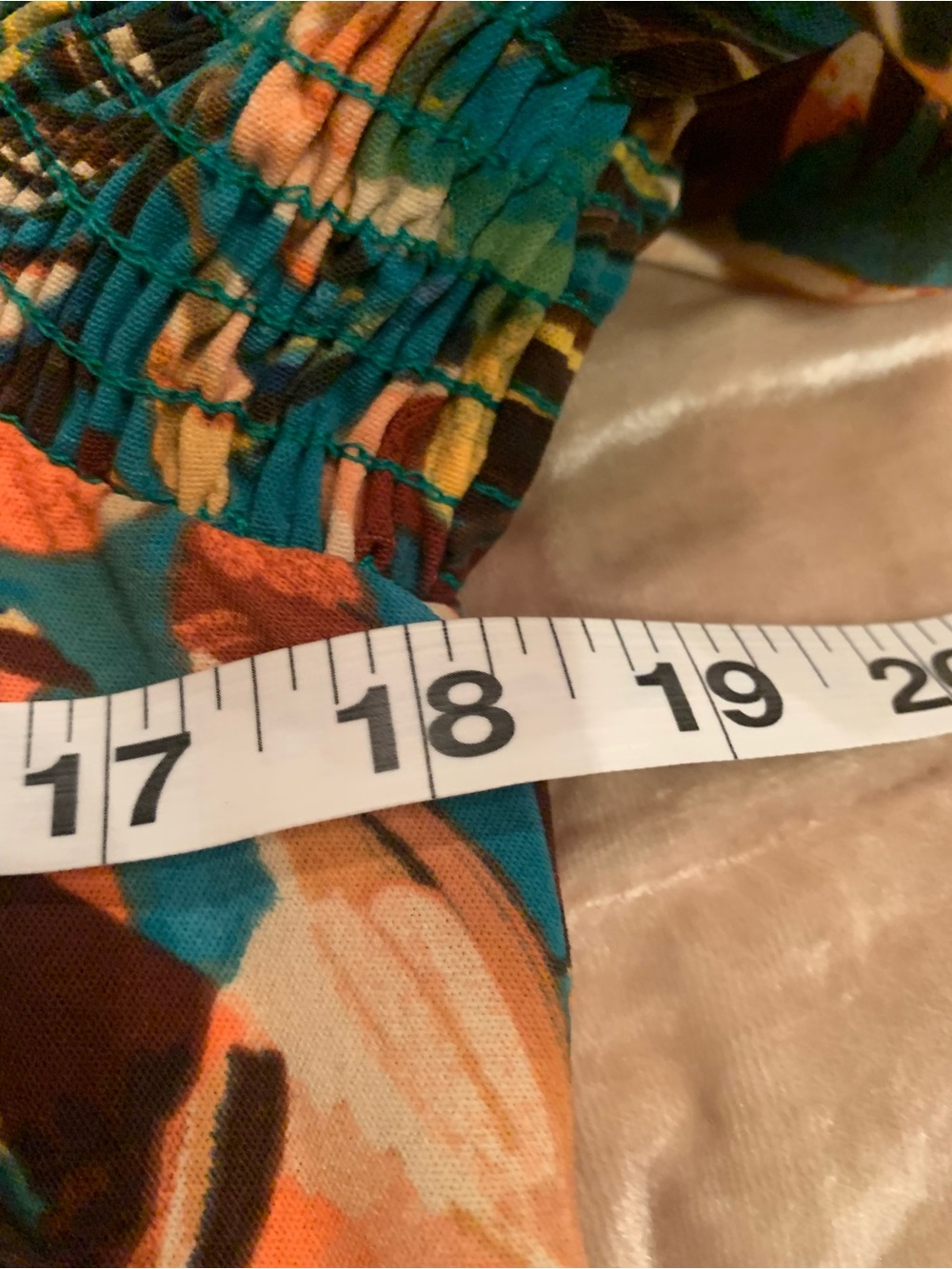 Floral Tiered Maxi Dress in Teal and Multi-Color - Picture 5 of 7